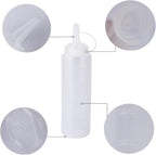 2 Pack 8oz Plastic Sauce Bottle Squeeze Squirt - Image 3