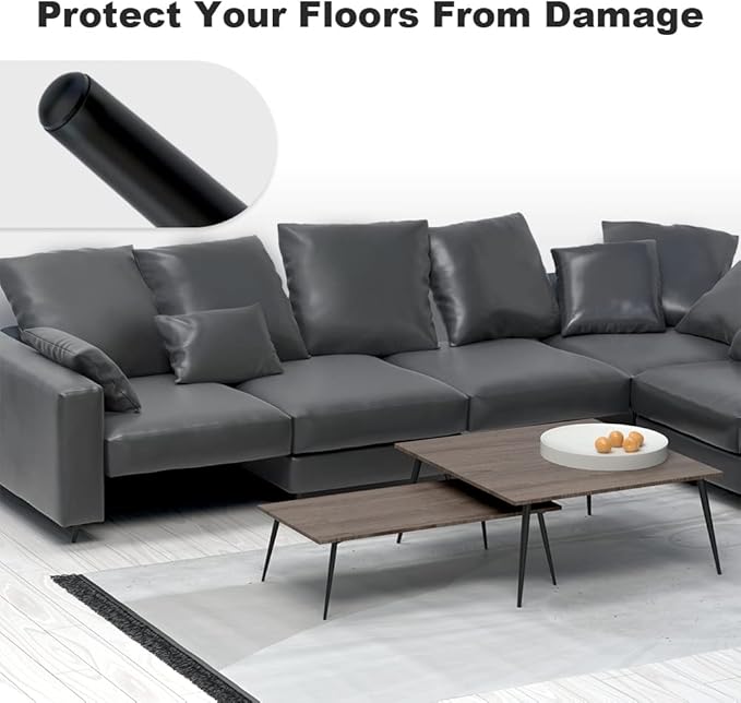 4PCS 12 Inch Matte Black Tapered Angled Legs - Image 5