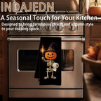 Funny Halloween Pumpkin Skeleton Bathroom Hand Towel, 16x24 in - Image 6