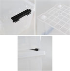 34 L Clear Plastic Storage Bins Box - Image 3