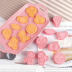 BESEK Valentine's Day Cookie Cutters: With Plunger Stamps Set, 8pcs 3D Embossing Cutters For Biscuit Fondant Cheese Baking Molds - Image 4