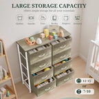 8-Drawer Dresser for Bedroom, Anti-Tip Tall Storage Organizer