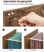 VASAGLE 2 Drawer File Cabinet, Rolling Printer Stand