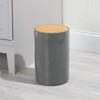 mDesign Plastic Round Trash Can Small Wastebasket - Image 2