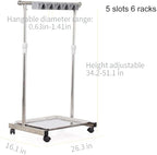 movable mop broom holder put wet mops floor standing cleaning tool rack - Image 4