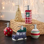 Avanti Linens - Christmas Lotion Pump, Refillable Hand Soap Dispenser