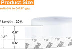 20 Ft Weather Stripping Door Seal Strip, Shower Door Bottom Seal, Self Adhesive - Image 2