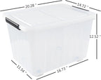 4-Pack 42 L Clear Plastic Storage Container Bin - Image 3