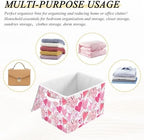 Valentine's Day Storage Bins with Lids and Carrying Handle,Foldable Storage Boxes Organizer Containers Baskets Cube with Cover for Home Bedroom Closet Office