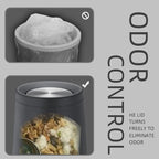 Household Swing Black Bathroom Trash Can，Brushed Stainless Steel，10 L/3 - Image 3