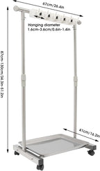 Broom Mop Holder, Movable Put Wet Mops Broom Floor Standing Cleaning Tool Rack - Image 5