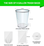 FORID Clear Medium Garbage Bags – 8 Gallon Plastic Trash Bags 30 Liter - Image 6