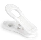 Tinfol White Plastic Hanger Clips, 24 Pack Hanger Clips- Strong Pinch Grip - Image 2