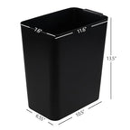 Xyskin 4.5 Gallon Plastic Garbage Bin, Deskside Wastebasket, Waste Can - Image 2
