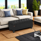 SONGMICS Storage Ottoman, Storage Bench, Tufted Entryway Bedroom Bench - Image 2