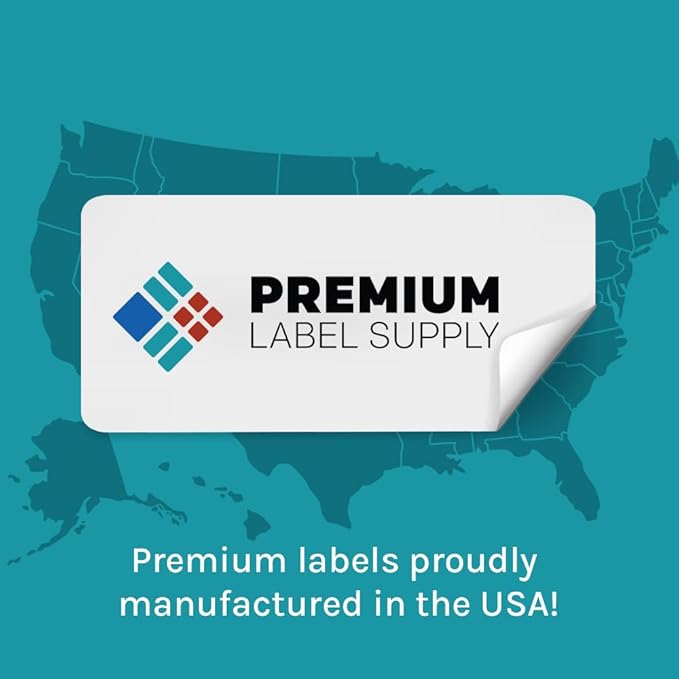 Premium Label Supply Glossy White Sticker Labels – 2.5" x 1.563" – - Image 2