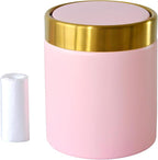 Mini Trash Can with Lid, Metal Small Tiny Mini Trash Bin Can, Mini Countertop by JILLICK
