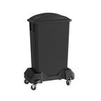 23 Gallon Black Slim Jim Trash Can by Krollen+Industrial
