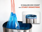 13 Gallon Recycling Trash Bags, Pre-Separated, Ultra Strong, Translucent Blue - Image 6