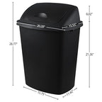 Zopnny 4-Pack 18 Gallon Tall Kitchen Swing Top Garbage Can, Plastic Swing Top - Image 2
