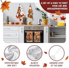 Fall Kitchen Towels Set of 6, Orange Pumpkin Fall Dish Towels - Image 3