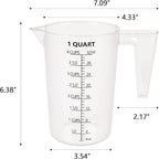 Food-Grade Plastic Measuring Pitcher – 32 Ounce & 4 Cups Measuring Cups - Image 2