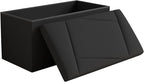 Folding Storage Ottoman Bench, 30 Inches Storage Chest, End of Bed Bench by Unknown