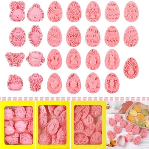 27 PCS Easter Cookie Cutters (3 IN 1) by Unknown