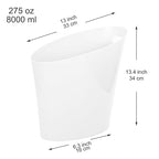 Youngever 2 Gallon Slim Trash Can, Plastic Garbage Container Bin, Small Trash - Image 2