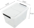 Bringer 4-Pack 30 L Clear Plastic Storage Box, Large Wheeled Storage Bin - Image 2