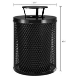 Global Industrial Outdoor Diamond Steel Trash Can - Image 9