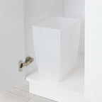 iDesign Small Rectangular Bathroom Trash Set of 2 Waste Can - Image 4
