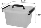 Bringer 3 Quart 6-Pack Clear Plastic Storage Boxes, Latch Box - Image 3