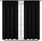BGment Black Blackout Curtains 40 Inches Long by BGment