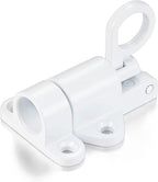3 Packs Self-Closing Latches，White Spring Door Lock，Resilient Bolt Latch - Image 8