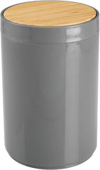 mDesign Plastic Round Trash Can Small Wastebasket by mDesign