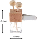 10 Pack, 8ml Clear Glass Car Air Freshener Perfume Clip Diffuser, Empty - Image 3