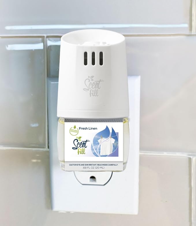 Scent Fill Fresh Linen Plug in Air Freshener, Scented Oil Refills, 2 Refills + - Image 2