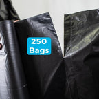 250 Count, 40-45 Gallon Trash Bags, Heavy Duty Black Bags, 45 Gallon - Image 4