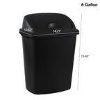 6 Gallon Plastic Garbage Cans - Image 2