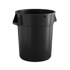 32 Gallon Black Round Commercial Trash Can by Krollen+Industrial