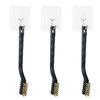 9PCS Mini Brass Brushes Set, Curved Handle Scratch Wire Toothbrush, Cleaning - Image 4