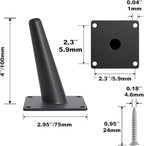4PCS 4 Inch Matte Black Tapered Angled Legs - Image 3