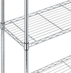 Amazon Basics 5-Shelf Adjustable Heavy Duty Steel Wire Rack, Space Saving Storage Shelving Organizer for Kitchen, Garage, No-Tool Assembly, 350 lbs Weight Capacity, 36" x 14" x 72", Chrome