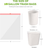 Ultra Thick Heavy Duty Plastic 16-18 Gallon Drawstring Trash Bags White Leak - Image 7