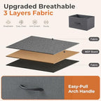 Sweetcrispy 8 Drawer Fabric Dresser for Bedroom, Tall Dresser, Dark Grey