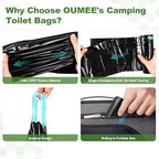 50 Pack Camping Toilet Bags, 8 Gallon Portable Toilet Bags