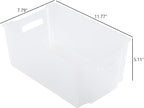 4-Pack Open Storage Organizing Bins, Matte Transparent Plastic Organizer Bins - Image 3