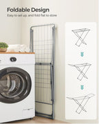 SONGMICS Clothes Drying Rack, Metal Laundry Drying Rack, Space-Saving, - Image 4