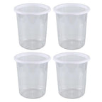 4-Pack Waste Basket Plastic, Small Plastic Garbage Can, 4 Gallon by Ponpong